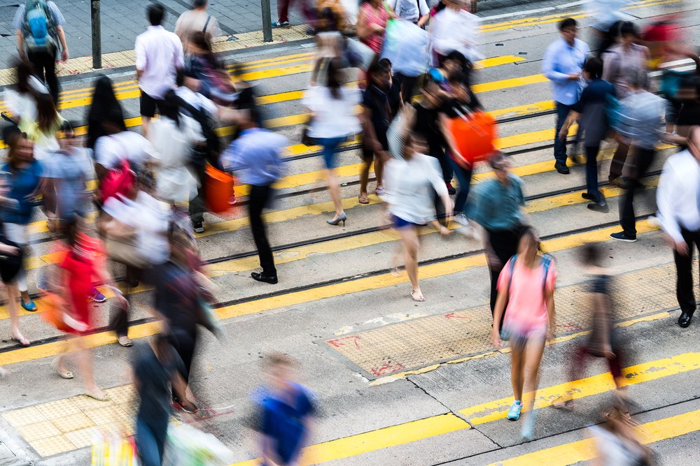 Bokeh-view-of-Hong-Kong-Busy-road