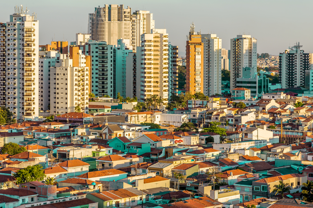 Amazing-Skyline-of-Sao-Paulo,-Brazil---Latin-America